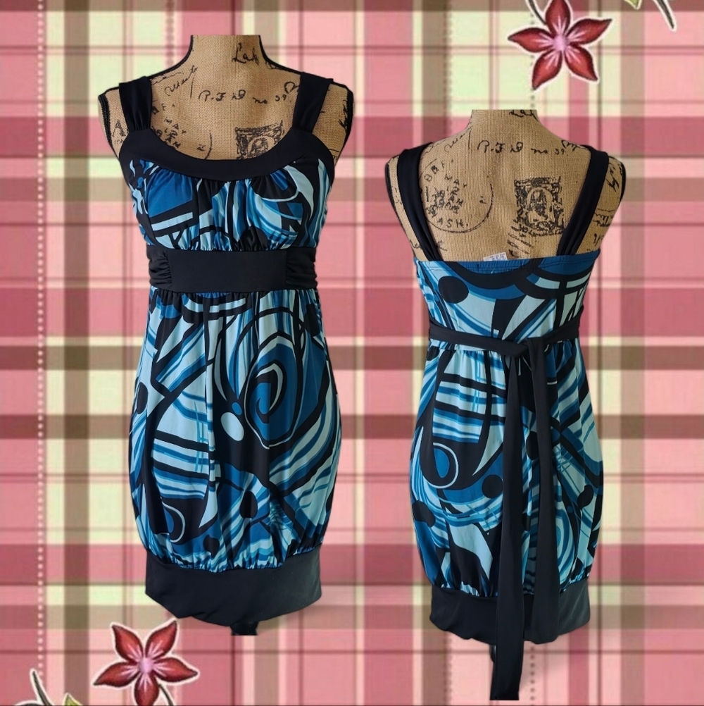 La Belle Vintage 2000s Dress Blue Size Medium Women's